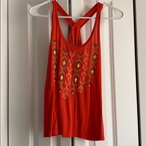 orange aztec tank